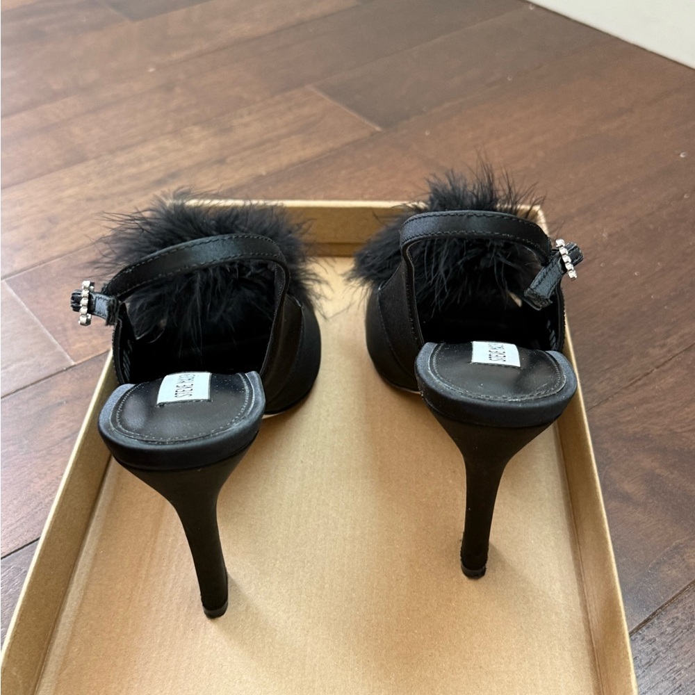 STEVE MADDEN Narella Slingback Feather Sandal - Picture 4 of 7
